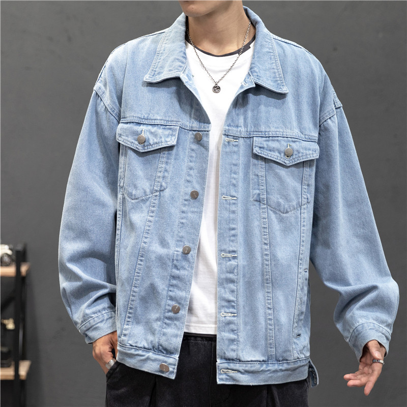 Street Fashion Jeans Men - Chaqueta vaquera Vintage para hombre, abrigos,