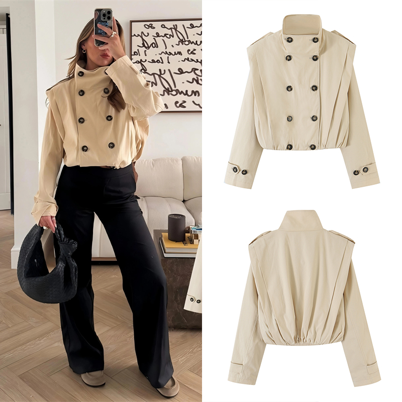 Street Fashion Trends 2026 - Chaqueta Corta Plisada para Mujer Guobioziy,