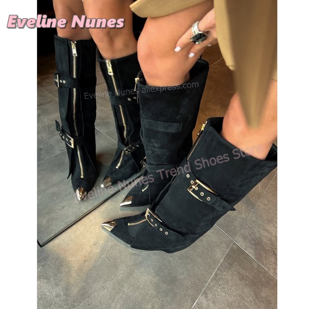Street Fashion Punk - Botas de Moda Punk Western para