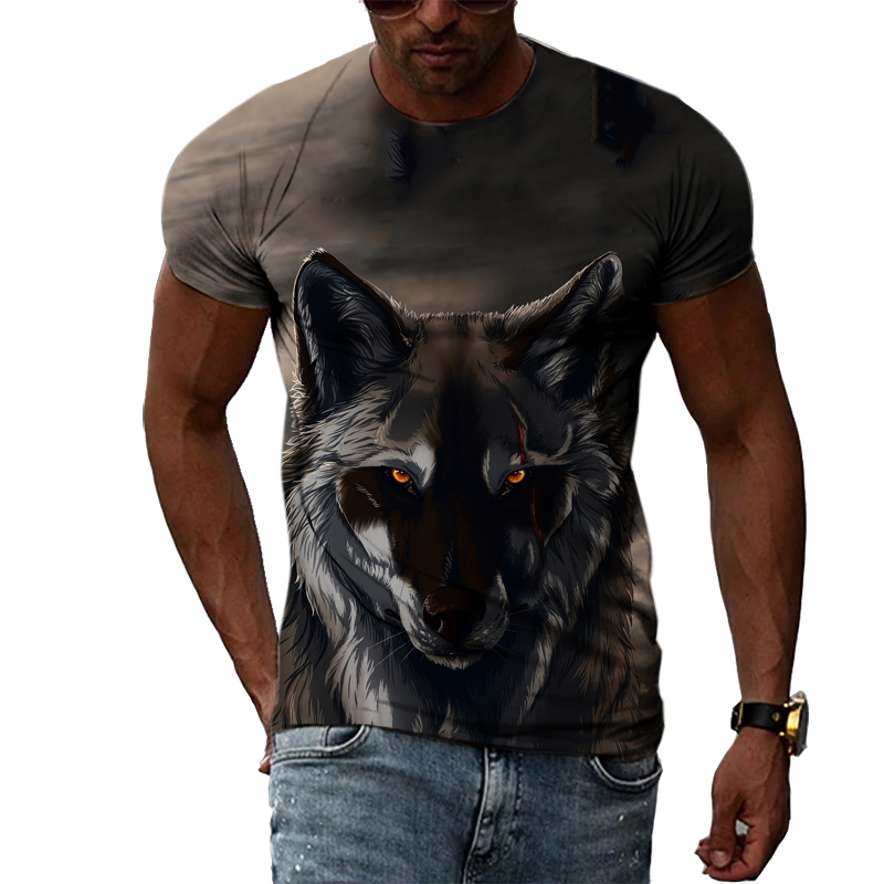 Street Fashion Elements - Camiseta informal con estampado de animales