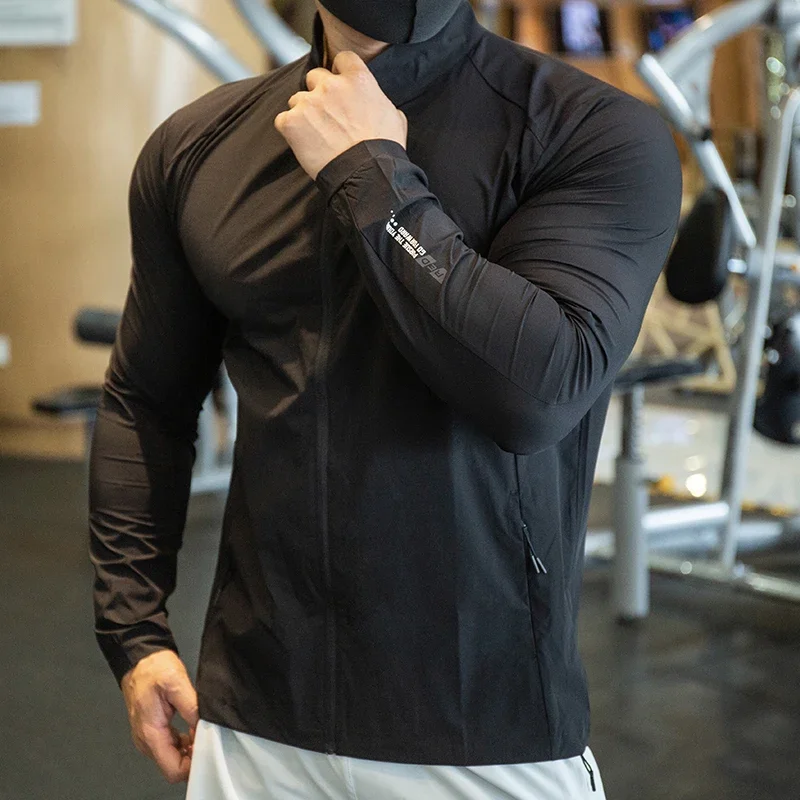 Reflective Jacket Running - Hombres de seda de hielo de