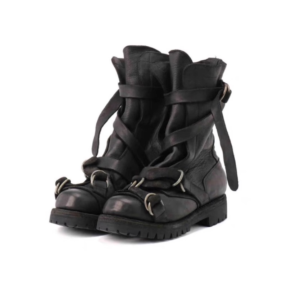 Street Fashion Punk - Botas de moto de cuero para