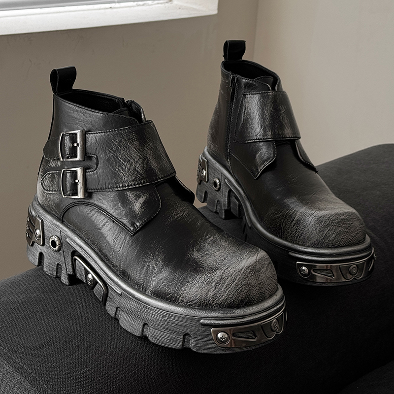 Botas de Motociclista de Alta  - Street Fashion Punk reseña y precio