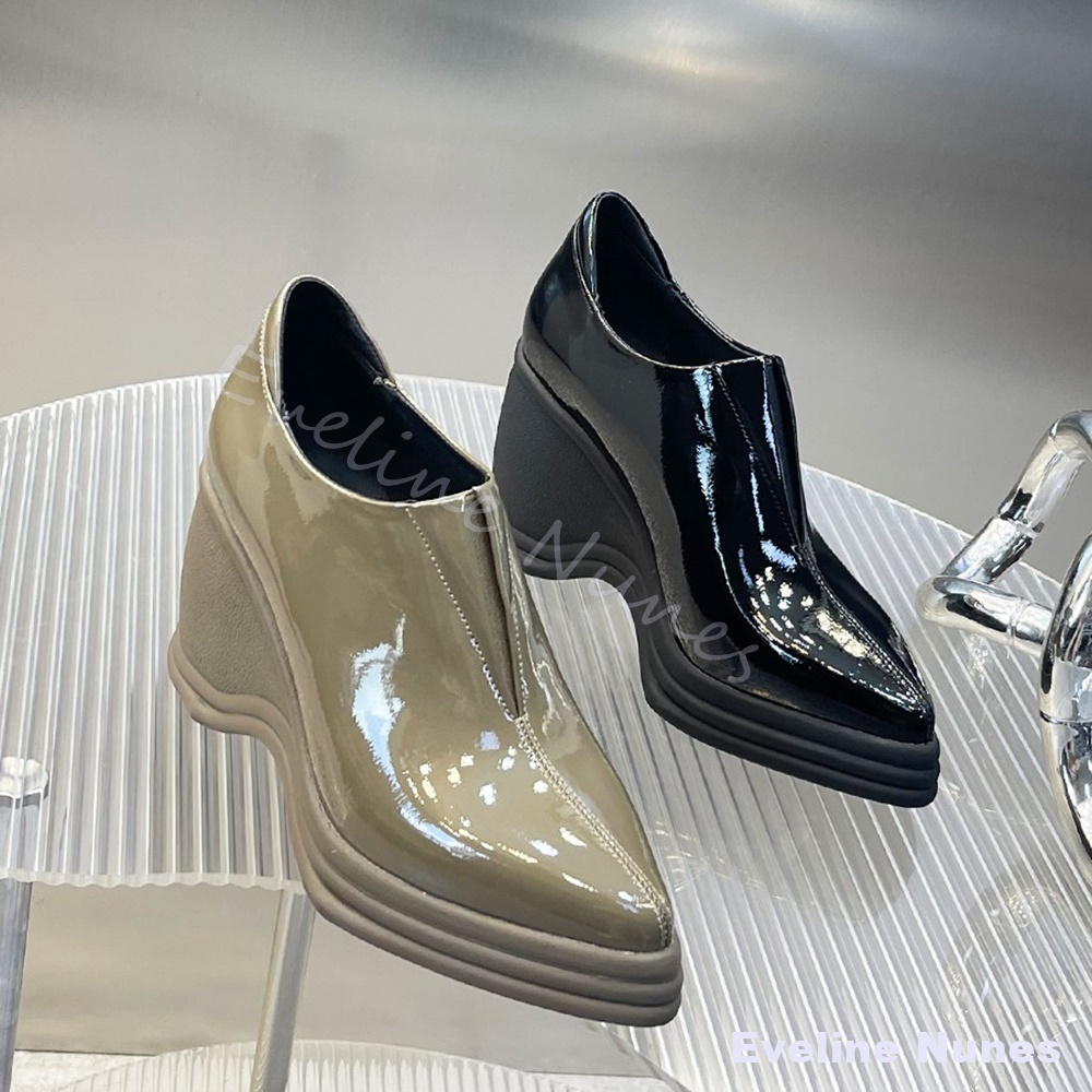 Zapatos de tacón de cuña con p - Street Fashion Y2K reseña y precio