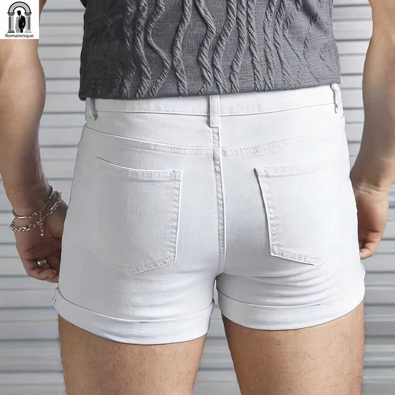 Shorts de Mezclilla Blancos Aj - Street Fashion Jeans Men reseña y precio