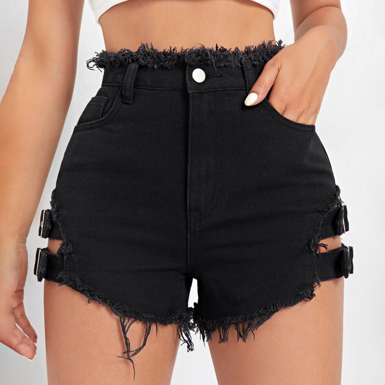 Shorts de mezclilla de cintura - Street Fashion Hot reseña y precio
