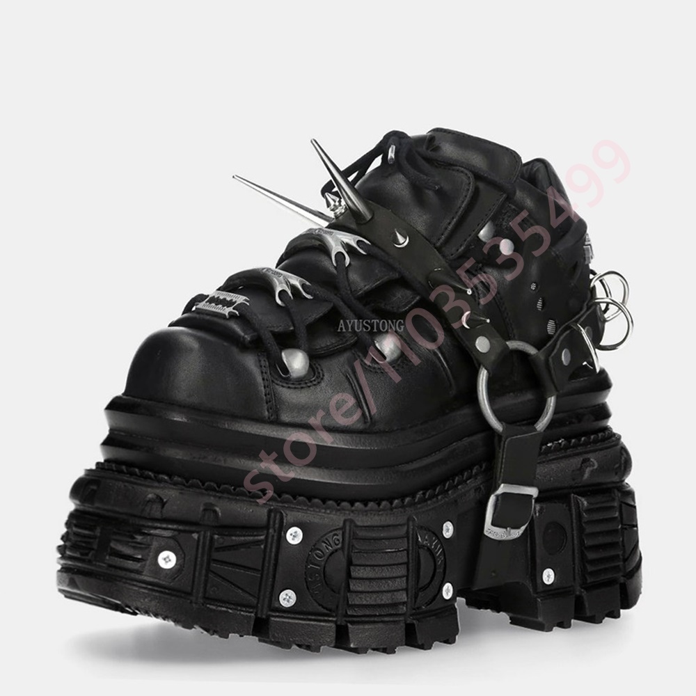 Zapatillas de plataforma gótic - Street Fashion Y2K reseña y precio