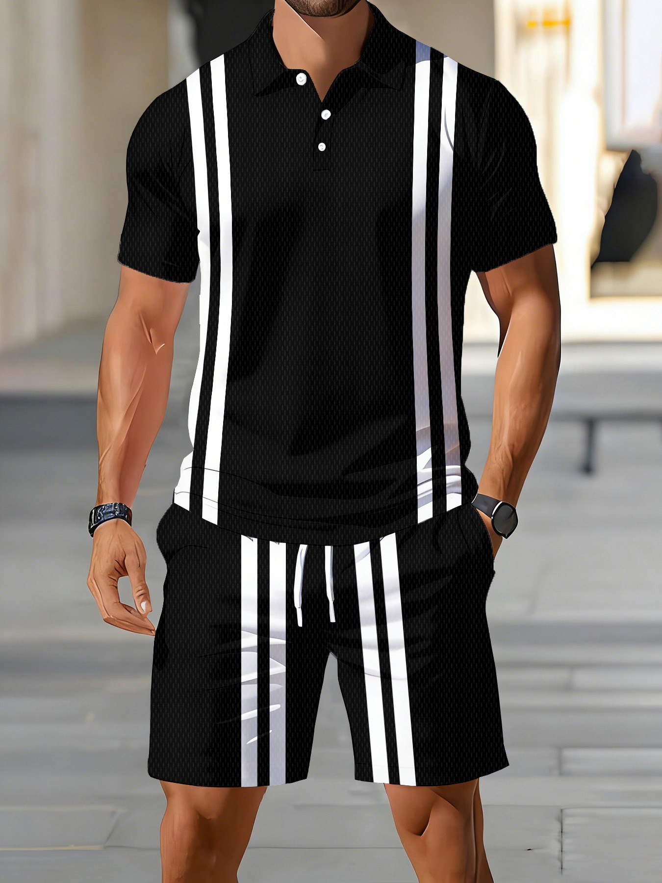 Conjunto de Polo de Manga Cort - Street Fashion Designer reseña y precio