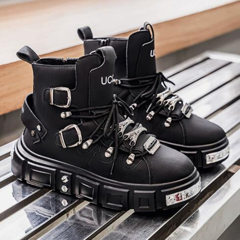 Zapatillas de moda negras con  - Street Fashion Punk reseña y precio