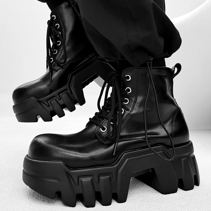 Botas de moda de lujo para hom - Street Fashion Punk reseña y precio